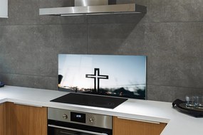 Szklany Panel Drewniany Krzyż