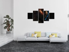 Błyszczący obraz kobiety (125x70 cm)