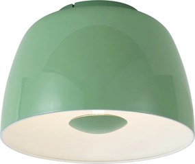 Lampa sufitowa retro zielona z białym wnętrzem, ze ściemnialnym 3-stopniowo LED - Vera