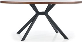 Loftowy stół z owalnym blatem orzechowym Locarno