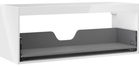 Mexen Box-A korpus szafki podumywalkowej 120 cm, 1 szuflada, biały połysk - 91AX0-1200-470-1-00