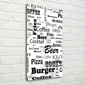 Foto obraz na szkle pionowy Menu w restauracji