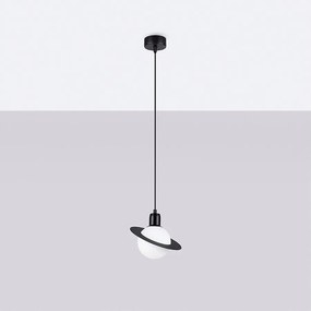 Lampy wiszące nowoczesny Gloxo, stal - 1 źródło światła 4000K - L.20 x H.125 cm - czarny