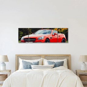 Obraz - czerwony Mercedes (170x50 cm)
