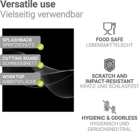 Płyta ochronna na ścianę przy kuchence ze szkła hartowanego 70x60 cm Smoke – Wenko