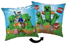 Poduszka Jerry Fabrics Minecraft Creeper rush, 40x 40 cm