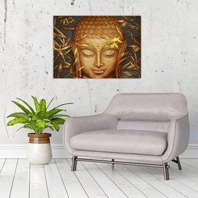 Obraz - Złoty Budda (70x50 cm)