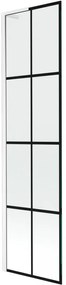 Mexen Next L parawan nawannowy 1-skrzydłowy 50 x 150 cm, czarny wzór, biały - 895-050-000-03-77-20