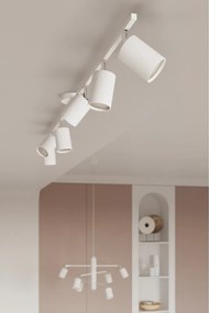 Biała metalowa lampa wisząca Virta – Sollux