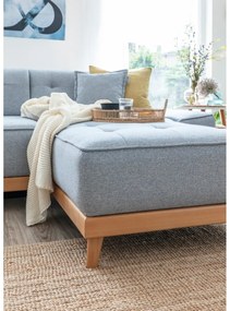 Jasnoniebieska rozkładana sofa w kształcie litery "U" Miuform Dazzling Daisy, lewostronna