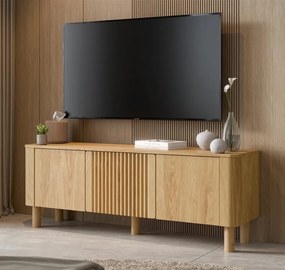 Stolik pod telewizor z ryflowaniem 150 cm Arango RTV-1 Halmar, dąb hikora