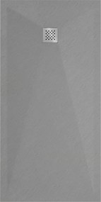 Mexen Stone+ brodzik kompozytowy prostokątny 200 x 80 cm, szary-beton - 44618020