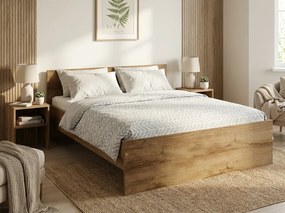 Łóżko ELISA 120 x 200 cm, dąb artisan Stelaż: Ze stelażem listwowym rolowanym, Materac: Materac Deluxe 10 cm