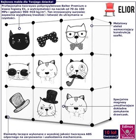 Biała dziecięca szafka modułowa D4-K38