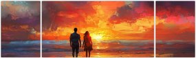 Obraz - Spacer po plaży (170x50 cm)