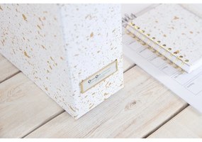 Organizer na dokumenty w biało-złotym kolorze Bigso Box of Sweden Estelle