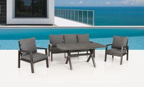 Doppler LIFE antracyt - aluminiowy zestaw ogrodowy