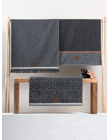 Antracytowe ręczniki zestaw 3 szt. 50x90 cm Denim – Foutastic