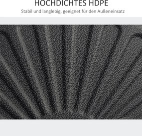 Outsunny podstawa do parasola ogrodowego 22 kg czarna cementowa Ø51x12 cm pasuje do drążków 38/48 mm do ogrodu tarasu balkonu | Aosom PL