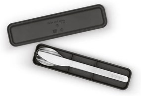 Sztućce podróżne ze stali nierdzewnej w kolorze srebra zestaw 3 szt. Make &amp; Take – Brabantia