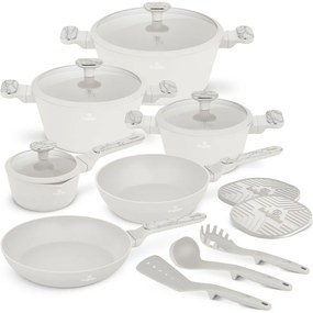 BerlingerHaus Zestaw naczyń z powłoką tytanową Sahara Marble, 15 szt.