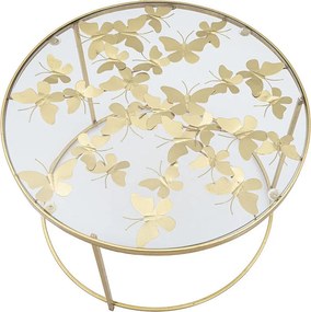 Stolik Kawowy VKH559, Złoto, 60x60x40,5 cm, Kendra Home