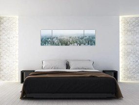 Obraz - Ośnieżone szczyty lasów (170x50 cm)
