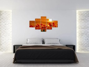 Obraz kwitnącego pola z tulipanami (125x70 cm)