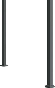 Outsunny Pergola dla ogrodu 281x193 cm, czarne i szare pergola metalowa z przesuwanym dachem | Aosom PL