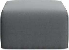 Szary aksamitny podnóżek Lani – Makamii