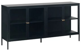 Czarna metalowa witryna 170x85 cm Carmel – Unique Furniture