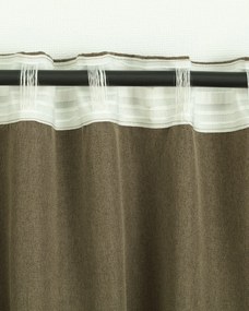 Zasłona BASIC na taśmie marszczącej 140x300cm jasne khaki 1 szt.