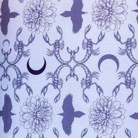 Jerry Fabrics Pościel bawełniana Środa fioletowa,140 x 200 cm, 70 x 90 cm