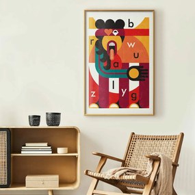 Plakat Sztuka designu 21x30 cm z ramą złotą z marginesem ARTGEIST B