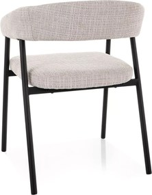 Krzesło jadalniane KATANA z czarnymi nogami, szare