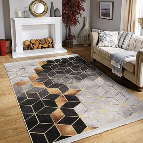 Dywan w szaro-złotym kolorze 80x150 cm – Mila Home