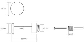 Sapho XR218 X-Round wieszak prosty 5 cm, chrom