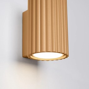 Kinkiet KARBON 10 złoty ryflowany SOLLUX  LIGHTING