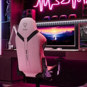 Fotel gamingowy materiałowy Diablo X-One Prime Normal Size, Akira Pink
