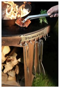 Zestaw 4 stalowych przyborów do grillowania Remundi