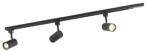 Inteligentny system oświetlenia szynowego czarny z 3 WiFi GU10 1-fazowy - Iconic Jeana