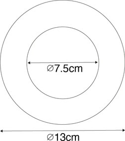 Zestaw 6 czarnych pierścieni dystansowych do reflektorów wpuszczanych 7,5–13 cm – Spacer