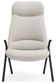 Biały fotel Teulat Dins, wys. 114 cm