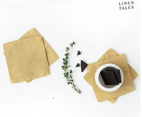 Żółte tekstylne podkładki zestaw 4 szt. – Linen Tales