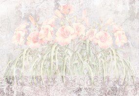 Fototapeta - Kwiaty w ścianie (196x136 cm)