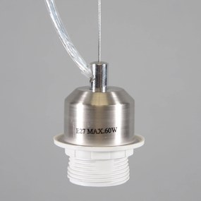 Nowoczesna lampa wisząca stalowa z kloszem 45 cm czarna - Cappo 1