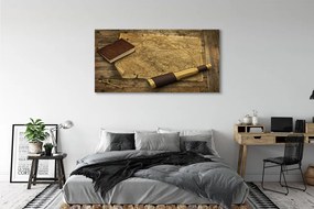 Obraz na płótnie Stara Mapa i Zeszyt