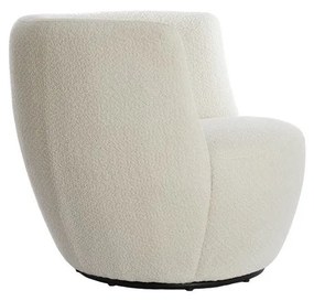 Biały fotel z materiału bouclé Senja – Light &amp; Living