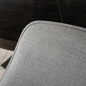Krzesło Tapicerowane do Jadalni EDRICK Szare Nowoczesne Loft