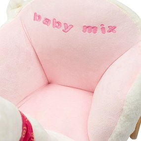 Baby Mix Bujana zabawka z kółkami i melodią Swanbiały, 61 x 32 x 52 cm